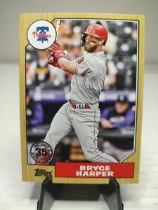 2022 Topps Update Bryce Harper 1987 Topps Insert #87TBU-45 Philadelphia Phillies - Picture 1 of 2