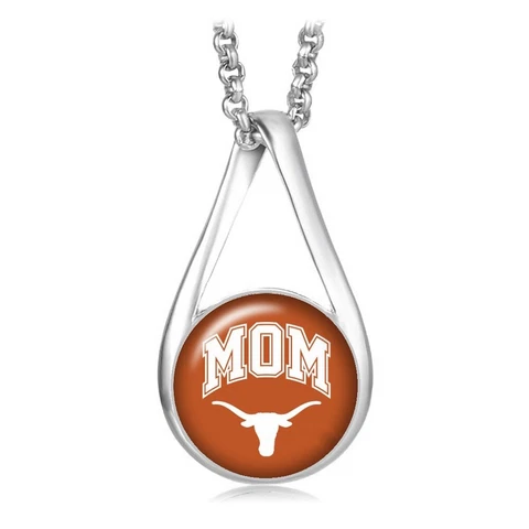 Mom Texas Longhorns Womens Sterling Silver Necklace University Gift D28M Cover