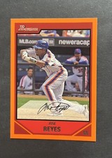 2007 Bowman Baseball Jose Reyes Card #99 New York Mets Orange Parallel /250 SP