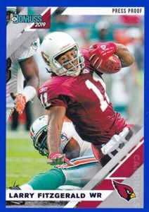 LARRY FITZGERALD 2019 DONRUSS BLUE PRESS PROOF PARALLEL #10 ARIZONA