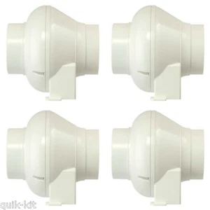 4 x Manrose CFD200TN In Line Centrifugal Extractor Fans with timer - 4" CFD200T - Picture 1 of 2