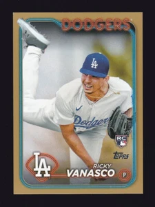 2024 Topps Update Series #US38 RICKY VANASCO RC LA Dodgers /2024 GOLD ROOKIE - Picture 1 of 3