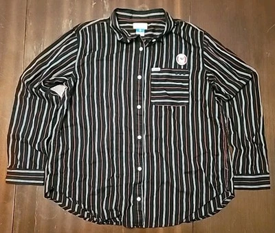 Columbia Georgia Bulldogs Gig'Em Aggies PFG Camisa Botón Rayas Para Mujer L Foto 1 de 4