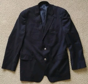 NAUTICA Para hombres 100% LANA Blazer Abrigo Deportivo Traje Chaqueta Azul Marino 2 Botones 44R - Imagen 1 de 12