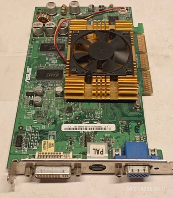 AGP 3D CARD ASUS V9180/128M Rev 1.00 NVIDIA GEFORCE4 MX440 AGP8X 128 MB DDR RAM - Image 1 of 4