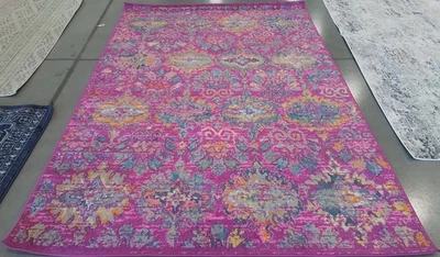 FUCHSIA / BLUE 6'-0" x 9'-0" Flaw in Rug, Reduced Price 1172787145 MAD144F-6 - Image 1 of 4