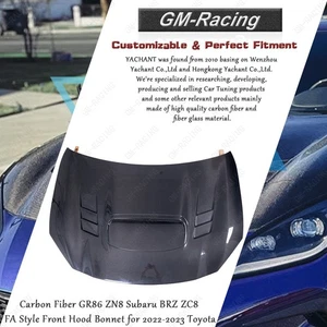 Carbon Fiber GR86 ZN8 Subaru BRZ ZC8 FA Style Front Hood Bonnet for 22-23 Toyota - Picture 1 of 18