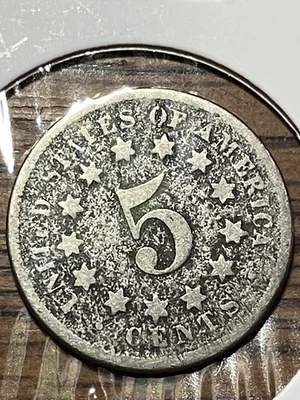 1867 5C No Rays Shield Nickel - Image 1 of 3