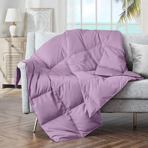 ® Soft Feather Down Throw Blanket Lightweight Packable Couch Throw for Indoor... - Picture 1 of 7