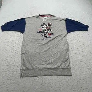 Disney Parks Youth Girl's Small 3/4 Sleeve Mickey & Minnie Mouse Graphic T-Shirt - Picture 1 of 14