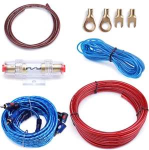 Complete 10-Gauge Amp Wiring Kit for Car Audio - Power, Ground, Remote, RCA, Fus - Picture 1 of 5