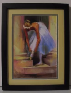 "Ballerina" Künstler signiert auf Leinwand - Bild 1 von 1