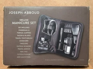 Joseph Abboud Deluxe Manicure Set With Travel Zipper Bag - Picture 1 of 6