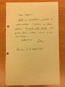 Lettera autografa di Sergio Solmi - Picture 1 of 1