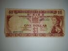 Fiji ($1) One Dollar 1974 Banknote Circulated World Currency Queen Elizabeth