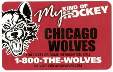 RARE UNUSUAL VERSION 2005-06 Chicago Wolves AHL Hockey Schedule !!!