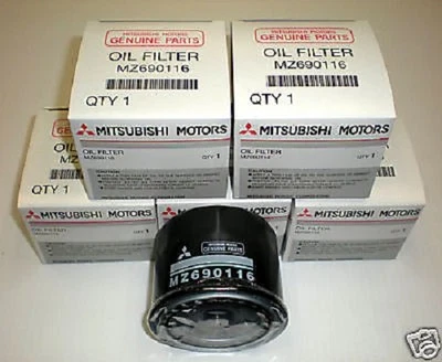 5 (CINCO) FILTRO DE ACEITE MITSUBISHI CORTO OEM MZ690116 EVO GALANT ECLIPSE MONTERO Foto 1 de 2
