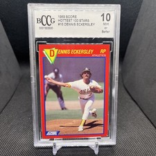 1989 Score Baseball's 100 Hottest Players Dennis Eckersley Athletics #16 BCCG 10
