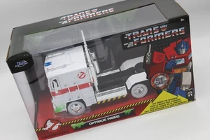 NUEVO Transformers Cazafantasmas Die-Cast Optimus Prime Jada Juguetes Robot en Chasis - Imagen 1 de 13