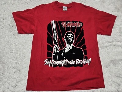 VTG 2003 Scarface L Shirt Felt Fuzz Tony Montana "Say Goodnight To The Bad Guy" - Image 1 of 4