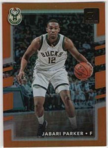 2017-18 Donruss Basketball Holo Orange Laser #85 Jabari Parker Bucks 