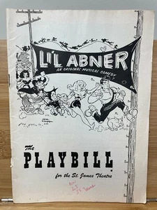Li'l Abner Playbill - November 19, 1956 - St. James Theatre Broadway Musical - Imagen 1 de 6