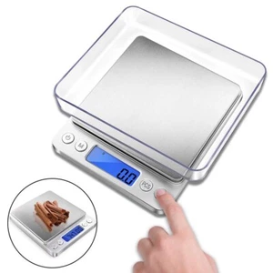 3000g/0.1g Digital Grain Gram Scale Jewelry Gold Silver Coin Pocket Size Herb - Picture 1 of 9