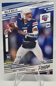 Malik Willis 2022 Panini Chronicles Draft Picks Prestige PURPLE /49 Titans #12 - Picture 1 of 5