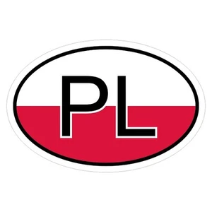 Pegatina de coche Polonia PL - csd0323 pegatina coche bandera - Imagen 1 de 1