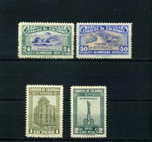 COLOMBIA, GIOCHI BARRANQUILLA SC431-34 {4} LH 1935 RARO - Foto 1 di 2