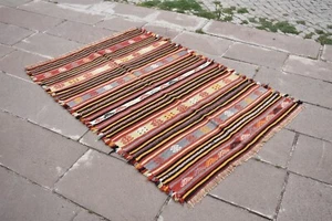 Maras Turkish Kilim Area Rug Bohemian Rug Kilim Big Kilim Ethnic 60.6 x 39.8 in - Picture 1 of 12