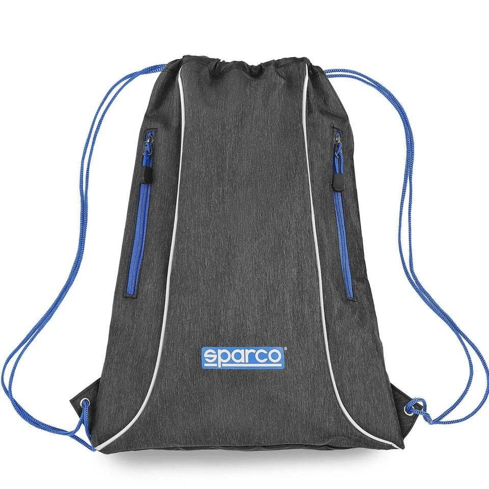 Sparco Backpack Grey/Blue Drawstring Closure Zipped Side Pockets - Image 1 of 1