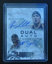 2015 Leaf Legends of Sport Ryan Lochte & Summer Sanders dual autograph #'d 6/10
