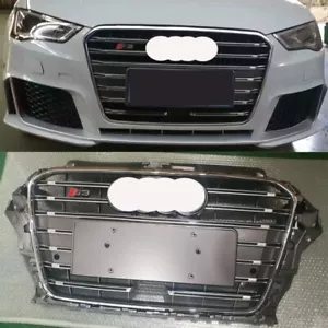 S3 Stil Full Silber Grill Kühlergrill Front Grill Mit ACC Für Audi A3 S3 2014-16 - Bild 1 von 2