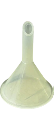 Funil de plástico pequeno 3,5"x (2 1/4" a 1/2") garrafas artesanato óleos essenciais cozinha - Imagem 1 de 4