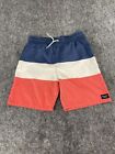 Abercrombie Boys Swim Trunks 15 - 16 Years Color Block Shorts Lined N317