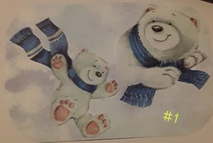 Serviettenmotiv Eisbär, bereits zugeschnitten, Serviettentechnik, - Bild 1 von 6