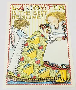 Vintage Mary Engelbreit Greeting Card Laughter is the Best Medicine Get Well - Picture 1 of 3