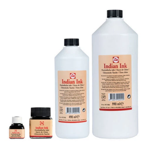 ROYAL TALENS INDIAN INK - 11ml - 30ml - 490ml - 990ml FLASCHEN - TATTOO