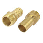 Brass 1/2BSP Male Thread to 16mm Hose Barb Straight Fitting Pipe Connector 2PCS