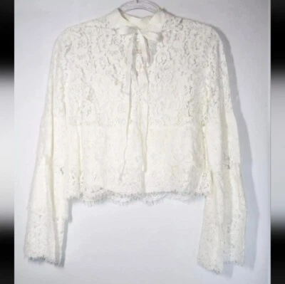 Nuevo Top Robert Rodriguez Encaje Talla Pequeña Cottagecore Hada Pradera Lolita Boho Foto 1 de 4