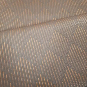 Charcoal Grey Gold Geometric Print Diamond Lines Wallpaper - Picture 1 of 6
