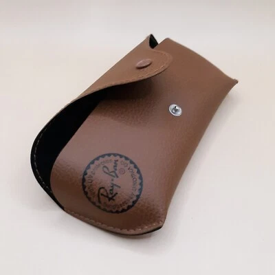 Authentic Ray-Ban Sunglasses Leather Case only Brown BR Genuine OEM Holder NEW - Image 1 of 4