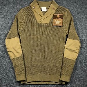 NEW Rothco WWII Vintage Style Mechanics Sweater Men Size M Khaki Brown Replica