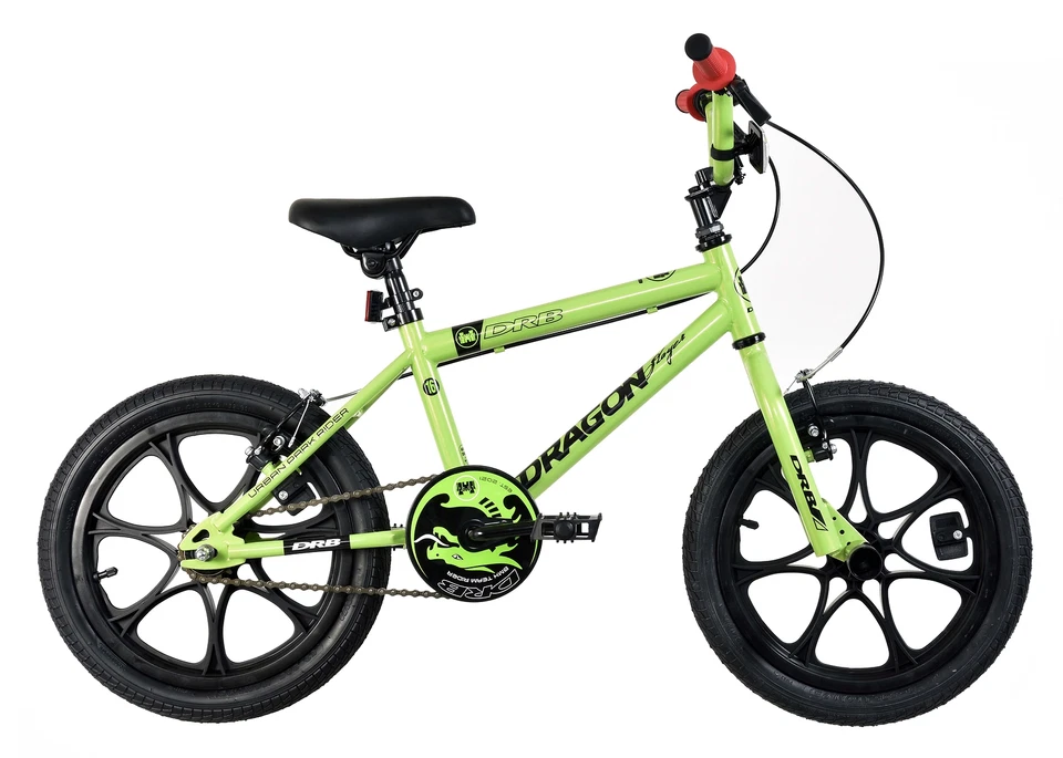 XN Dragon Slayer 16" BMX Kids Bike MAG Wheel Cycling w 2x Stunt Pegs Green Black - Image 1 of 1