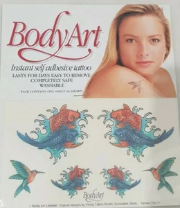 **** BodyArt Temporary Fish Tattoo Waterproof Cool Tattoos Removable *S1B25i2* - Picture 1 of 12