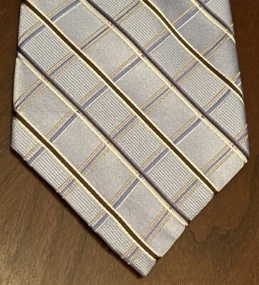 Corbata Jones New York azul hecha a mano 100 % seda importada para hombre hecha en China Foto 1 de 4