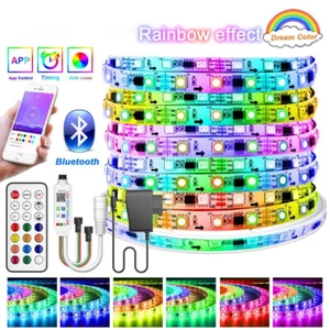 WS2811 Bluetooth RGB LED Strip DC 12V Led Light Smart Ribbon Controller Adapter - Picture 1 of 10