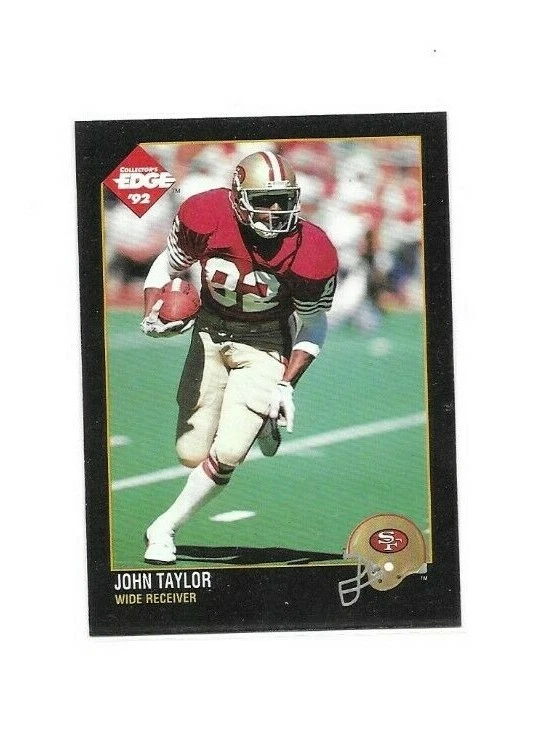 SAN FRANCISCO 49ERS JOHN TAYLOR 1992 100000 MADE EDGE FOOTBALL CARD #157 READ - Image 1 of 1