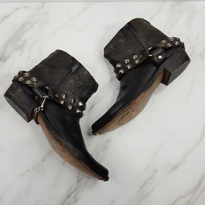 GOLDEN GOOSE Womens Size EUR 41 Leather Distressed worn Harness Boots Shoes RARE - Picture 1 of 13